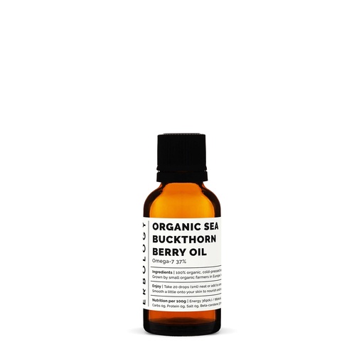 [BRSWKGAADJYWIDDM] Erbology 100% Organic Sea Buckthorn Oil 1 fl oz - Cold-Pressed 50:1 - Rich in Omega-7 and Beta-carotene - Straight from Farm - Non-GMO - No Additives or Preservatives - Recyclable Glass Bottle