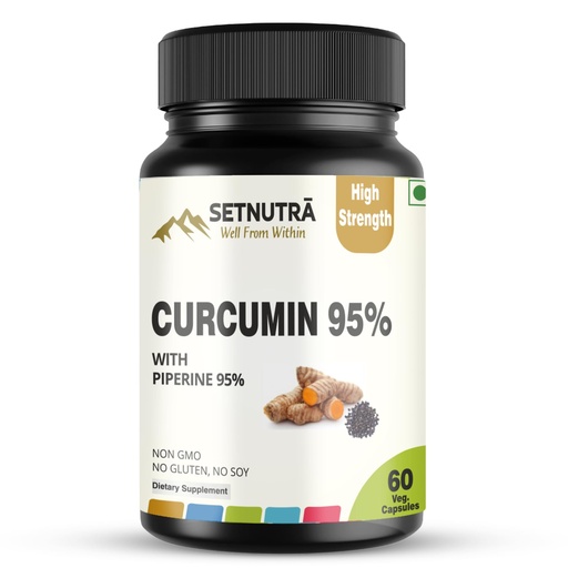 [BRSREZIFDJYQ4H35] Turmeric Curcumin 95% with Piperine 95% High Potency Curcuminoids for Joint Health Support 60 Veg Capsules Non GMO & Gluten Free