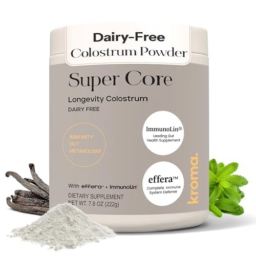 [BRSREAALOIFG23A7] KROMA. ImmunoLin® IgG Powder – Dairy-Free Colostrum Alternative for Gut & Immune Support | Lactoferrin (effera™) + HMOs | Vegan, Non-GMO | Unflavored | 60 Servings