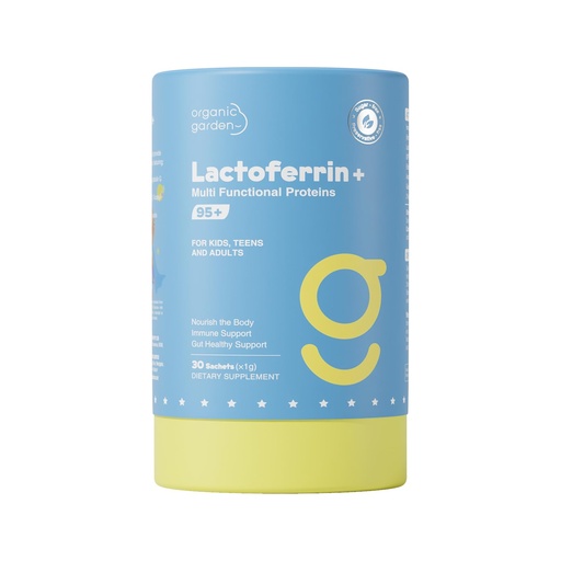 [BRSREAYKAENAA23G] Organic Garden Lactoferrin 300mg with IDP® Bioactive Proteins - 30 Sachets - Dietary Supplement for Immune & Gut Health Support - Sourced from New Zealand, Non-GMO, Gluten Free (1)