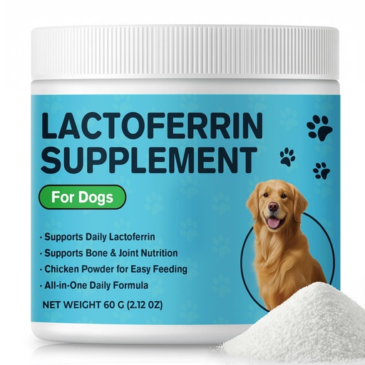 [BRSRGGIBOAMWCH3B] Lactoferrin Supplements for Dogs Powder, Daily Immune Nutrition with CoQ10 & Beta-Glucan, Essential Vitamins & Minerals for Whole-Body Wellness, Chicken Flavor, Easy-Mix Supplement, 2.12 oz