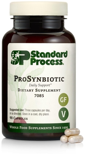 [BRSROHQEAQFBAYA3] Standard Process ProSynbiotic - Whole Food Bowel, Immune Support, Digestion and Digestive Health with Bifidobacterium, Chicory Root, Lactobacillus Acidophilus, and Inulin - Vegetarian - 90 Capsules