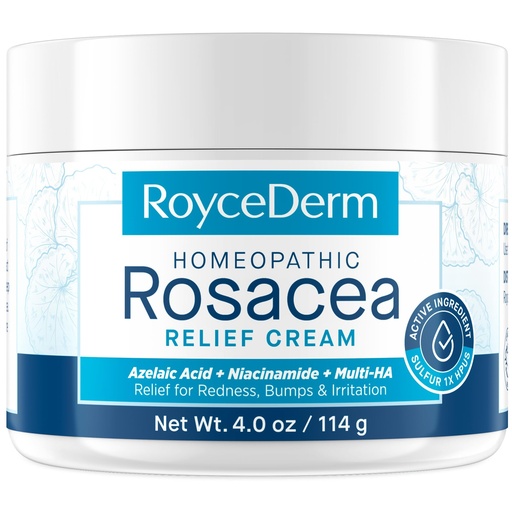 [BRSREGITC57GYALD] Roycederm Rosacea Treatment for Face with Azelaic Acid – Redness Relief & Corrector – Sensitive Skin Moisturizer for Redness, Bumps & Irritation with & Sulphur, Niacinamide, Centella & Ceramides