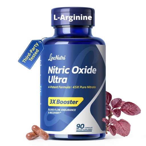 [BRSRGYD4CR5G2DYU] Nitric Oxide Supplements for Men, l Arginine Supplements 1550mg, L-Citrulline -L-Arginine Supports Heart Health & Blood Flow & Circulation , Nitric Oxide Booster, 90 Capsules.