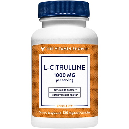 [BRSWGZQZPJYQIEQ3] The Vitamin Shoppe L-Citrulline 1000mg - Nitric Oxide Boost & Endurance | Cardiovascular Performance Amino Acid | 120 Veggie Caps | Vegan