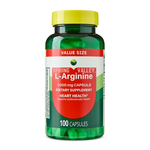 [BRSRAHYRCEJWACTH] L-Arginine 1000 Mg 100 Capsules L Arginine, Larginine, L Arginina - 1000 Mg 100 Capsules (Pack of 1)