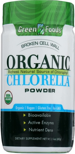 [BRSRMGL3PIIGGE3A] Green Foods Organic Chlorella Powder, Gluten Free, Non GMO, 2.1 Ounce (Pack of 1)