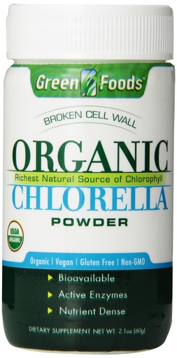 [BRSWECQCCIFWK3TO] Green Foods Organic Chlorella Powder, 2.1 Ounce