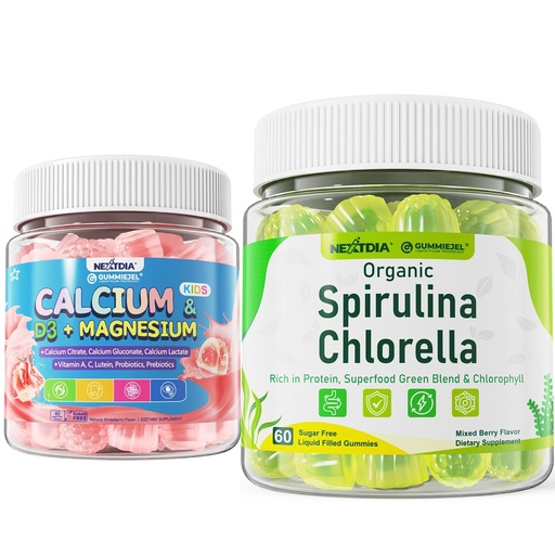 [BRSREGTYBYIAGAI2] Organic Spirulina Chlorella Gummies + Kids Calcium Gummies