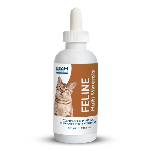 [BRSRAGDQDIGQKALO] Beam Minerals Complete Feline Multi Minerals | Full-Spectrum Minerals for Cats | Contains Humic & Fulvic Acid | 4 fl Oz