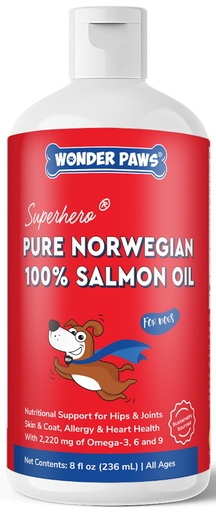 [BRSREZAEOEPWKALV] Premium Salmon Oil for Dogs – Pure Norwegian Salmon Oil High in Omega 3 EPA & DHA -Powerful Fish Oil for Dogs Skin & Coat, Hip & Joints, Allergies & Itchy Skin – Omega 3 Fish Oil for Dogs-8oz Liquid