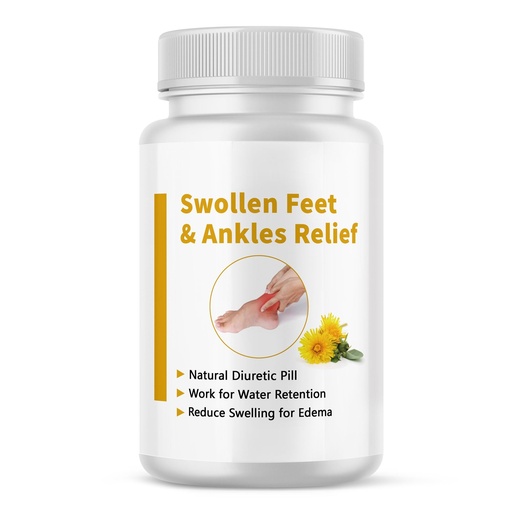 [BRSRE2YQBUPGCYI7] Swollen Feet and Ankles Relief for Edema, Water Retention, Reduce Swelling Legs, Natural Diuretic Pill for Leg and Foot Comfort, 60 Capsules