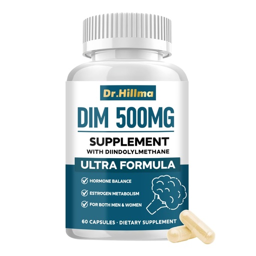 [BRSRACA6DIAROGY7] DIM 500MG Supplement Ultra Formula – Hormone Metabolism & Estrogen Balance Support for Women & Men – Diindolylmethane with Black Pepper Extract for Maximum Absorption – Vegan & Soy-Free – 60 Capsules