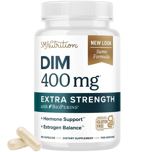 [BRSRMBT3OV6R42TB] Extra Strength DIM Supplement, 400MG, 90 Capsules