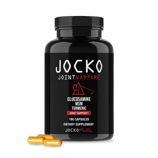 [BRSWGZAEBYMW2ADD] Jocko Fuel Joint Support Supplement - Glucosamine MSM for Joint Pain, Mobility, & Flexibility w/Turmeric & Boswellia (180 Capsules)