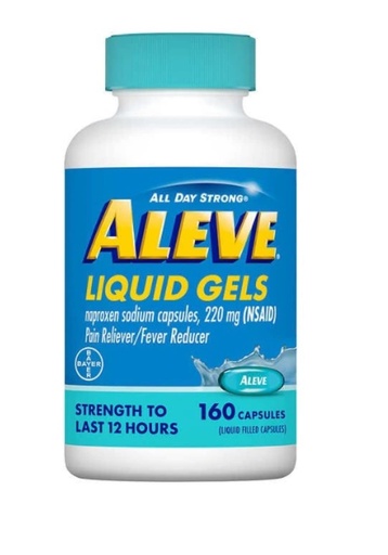[BRSRMZD3OJYBM3DG] Aleve Liquid Gels Naproxen Sodium Capsules, 220 mg (NSAID) Pain Reliever/Fever Reducer