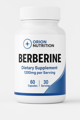 [BRSREZIEAF5QEYI2] Berberine HCl 1200mg, 60 Vegetarian Capsules - Gluten Free & Non-GMO