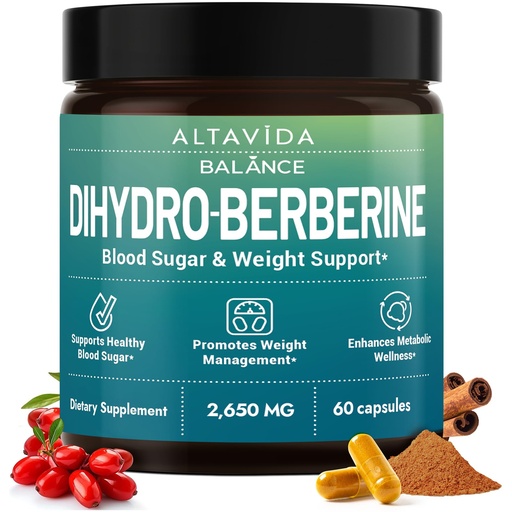 [BRSREFIHCENA2GTL] Dihydroberberine Super Berberine Supplement with Ceylon Cinnamon and Alpha Lipoic Acid - GlucoVantage 250mg - 5x Enhanced Bioavailability Over Berberine HCL - Metabolic & Wellness Support - 60 Caps