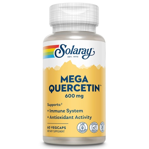 [BRSWIYQPBN4GO3Q7] SOLARAY Mega Quercetin with Bromelain, Vitamin C and Bioflavonoids - Antioxidant and Immune Support Supplement, Hearth Health and Blood Pressure Support - Vegan, 60-Day Guarantee, 60 Serv, 60 VegCaps