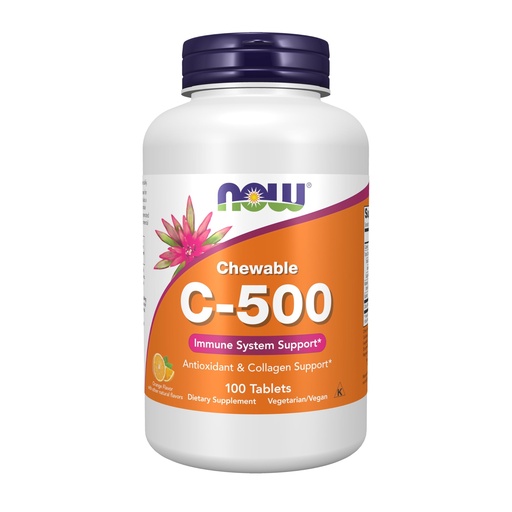 [BRSWIYQIOMAROFAZ] NOW Foods Supplements, Vitamin C-500, Antioxidant Protection*, Orange Juice Flavor, 100 Chewable Lozenges