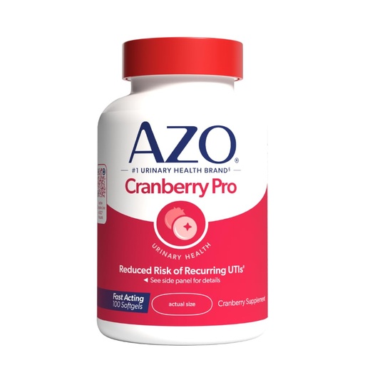 [BRSROZD5BMGWCA3A] AZO Cranberry Pro, Cranberry Pills for Women & Men, 600mg Pacran, Made with Concentrated Whole Fruit Cranberry Powder to Help Cleanse and Protect The Urinary Tract*, Sugar Free, Non-GMO, 100 Softgels