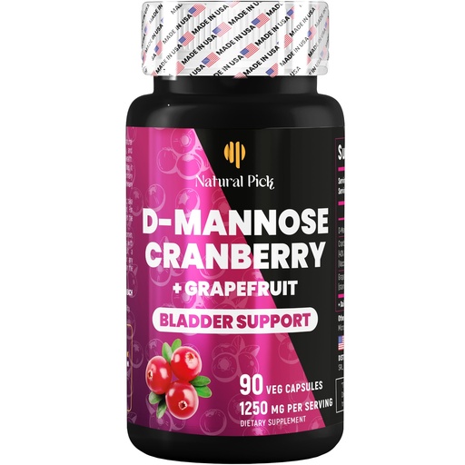 [BRSRGBQLCAIBS235] Bladder Control Supplements, D Mannose with Cranberry, 1000mg for Bladder Control. Advanced Kidney Support for Urinary Tract Health. Premium Bladder, d-mannose, Detox and Repair, 90 caps, Made in USA
