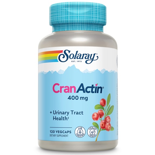 [BRSWIYT3OMAGKALK] SOLARAY CranActin Cranberry Extract 400 mg - Cranberry Supplements for Women and Men - Bladder and Urinary Tract Health Support with Vitamin C - Vegan, 60-Day Guarantee, 120 Servings, 120 VegCaps
