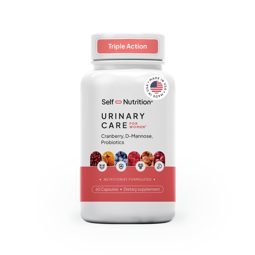 [BRSRGGIYAEORADQZ] SELF NUTRITION UTI D Mannose with Cranberry & Probiotics for Women | 3 in 1 Supplement, Supports Urinary Tract Health & PH Balance | Effective & USA Made | Vegan, Non-GMO (60 Capsules)