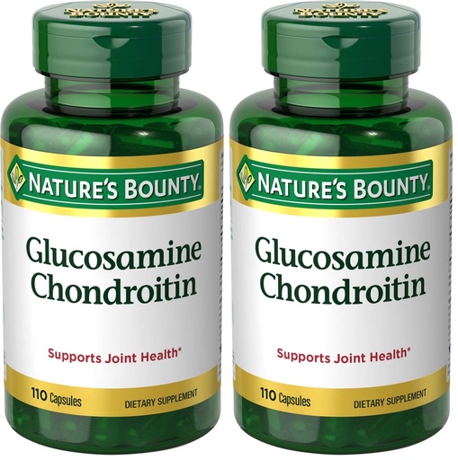 [BRSRACAZOYAW2GT4] Nature's Bounty Glucosamine Chondroitin Pills and Dietary Supplement, Support Joint Health, 110 Capsules (Pack of 2)