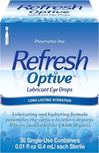 [BRSWG2Q5CQIREHTD] Refresh Optive Lubricant Eye Drops, 30 Single-Use containers Per Box (Pack of 5)