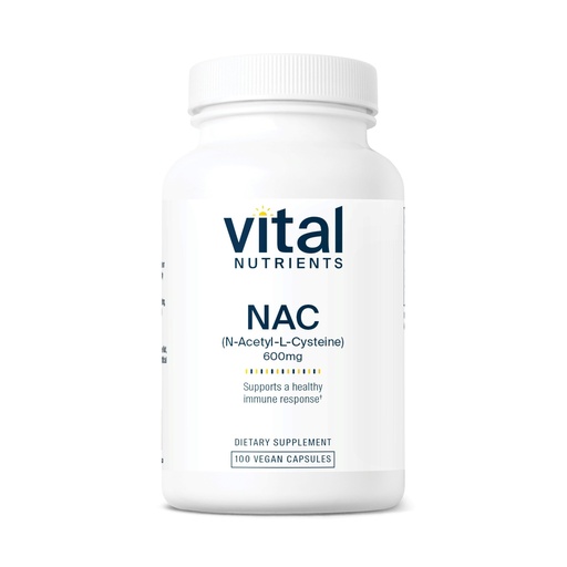 [BRSWIYQTBZ5RAFD4] Vital Nutrients NAC 600mg - N-Acetyl Cysteine - Vegan NAC Supplement - Antioxidant for Sinus, Liver, Immune, and Respiratory Health* - Gluten, Dairy, Soy Free - 100 Capsules