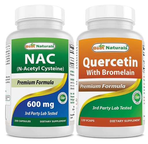 [BRSRMBAKOF6WYCYY] Best Naturals NAC 600 mg & Quercetin with Bromelain