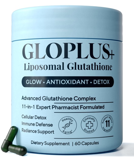 [BRSREC32DN4AGE32] 11-in-1 Liposomal Glutathione Supplement 1150mg - High Absorption Complex with Vitamin C, NAC & Resveratrol - Supports Skin Brightening, Detox, Immune & Liver Health - 60 Capsules