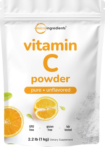 [BRSWKGQPBQBRMHQ7] Micro Ingredients Vitamin C Powder, 2.2lbs (1kg) | Ascorbic Acid Supplement