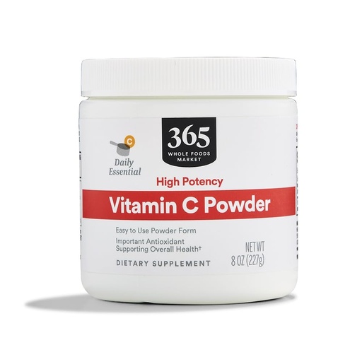 [BRSWGZQBOUNWE2T2] 365 by Whole Foods Market, High Potency Vitamin C Powder, 8 Ounce