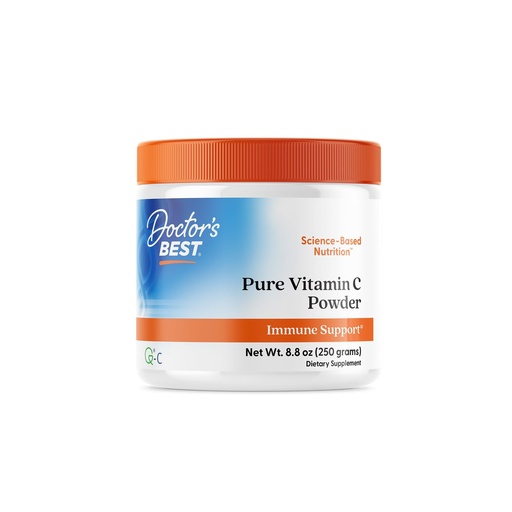 [BRSWIGQHCB4BC2L2] Doctor's Best Vitamin C Powder with Q-C, Healthy Immune System, Brain, Eyes, Heart and Circulation, Joints, Sourced from Scotland, 250G, 8.8 Ounce