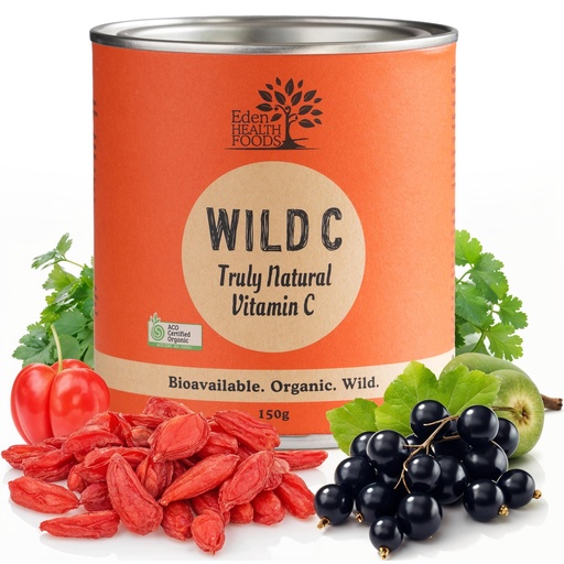 [BRSWGFIFAR5AGFDG] Eden Healthfoods Organic Vitamin C Powder - Pure, Wild-Harvested Vitamin C, Non-Toxic and Natural, 150g Wild C