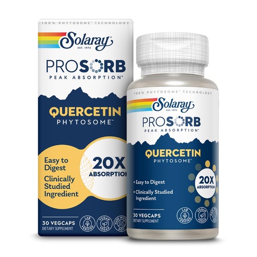 [BRSROFT3DEOQ4DTD] SOLARAY Quercetin Phytosome - 20X Absorption - Easy-to-Digest Antioxidants Supplement for Overall Health Support - Vegan and Made Without Soy - 60-Day Guarantee - 30 Servings, 30 VegCaps