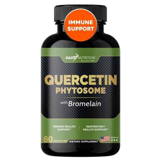 [BRSRACAPAQHBA3I4] Gade Nutrition Quercetin Phytosome with Bromelain I Purified 95% I 50X Higher Absorption - Most Effective Form of Quercetin with Bromelain I Made in USA -Supplement for Men and Women