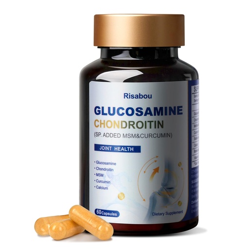 [BRSRGFDRCIIGY2DZ] Glucosamine Chondroitin Supplement Advanced Joint & Cartilage Formula, Supports Healthy Joints, Mobility & Cartilage, with MSM, Curcumin 95%, Sodium Hyaluronate, Calcium, Bone, Collagen, Vitamin K2