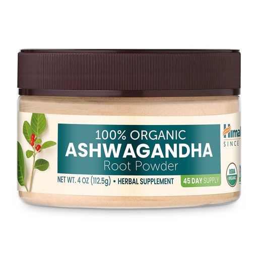[BRSW2HAPAQFROCI2] Himalaya 100% USDA Certified Organic Ashwagandha Root Powder (4 Oz Jar, Organic Powder)