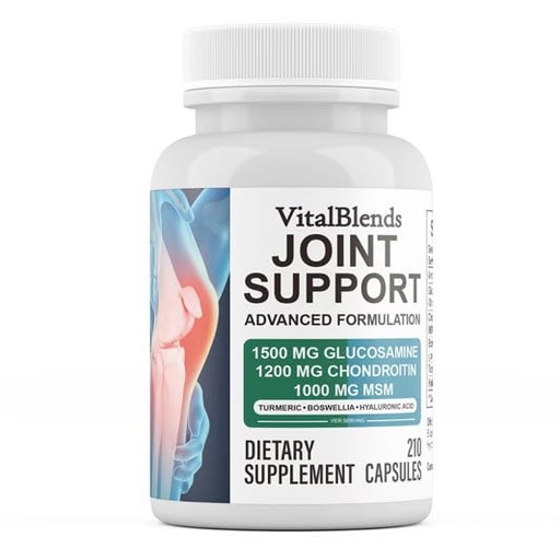 [BRSRE2QKOEIBM2Q6] Glucosamine Chondroitin Turmeric Msm Boswellia - Joint Support Supplement for Relief 210 Tablets for Bones, Back, Knees, Hands (210 Capsules)