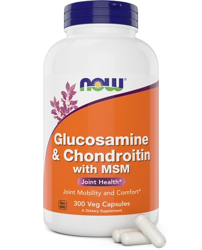 [BRSWGAI5AQHQYYDZ] Now Glucosamine & Chondroitin with MSM, 300 Capsules