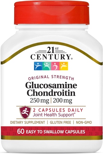 [BRSWIYT6CMMBKALU] 21st Century Glucosamine and Chondroitin, Original Capsules, 60-Count (21472)
