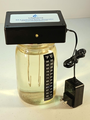 [BRSW2BIDBYFA2E33] EZ-2 Deluxe Colloidal Silver Generator Kit with 12 Gauge Wires - 27V Portable Machine Makes 32oz in 22 Minutes