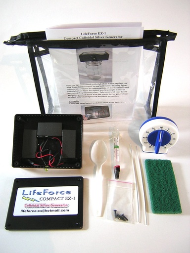 [BRSW2BLRB4GQGC3O] Model EZ-1 Deluxe Colloidal Generator Package - Make 32 oz in 32 Minutes - (14 Gauge Silver Wires)