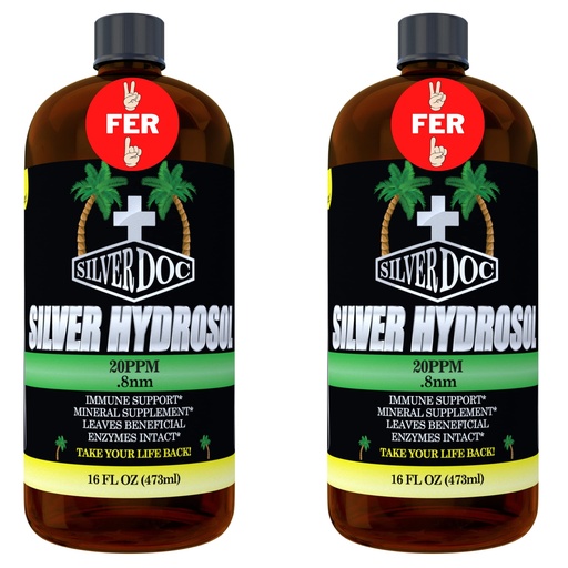 [BRSWGGTRCJ5AMADB] 32 oz Total, Silver Doc Silver Hydrosol Mineral Supplement, Natural Alternative and Immune Support, Positively Charged 99% Bio-Available Colloidal Molecules Seek Out Unwanted Visitors