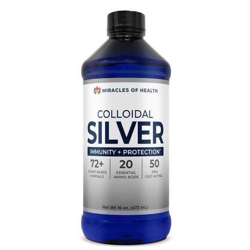 [BRSWY2Q3B4BRGAD2] Colloidal Silver 16 oz - 50 PPM Nano Liquid Silver - 99% Pure Silver Infused with 72+ Plant-Based Minerals & 20 Amino Acids