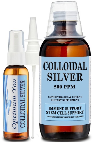 [BRSWYBIFBV4G23DP] Colloidal Silver Liquid | 500 ppm, Extra Strength | 8 oz with Spray Bottle | Wound Care & Superior Healing | Acne & Stem Cell Support
