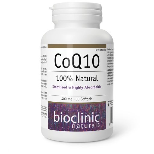 [BRSWIZ3RAIFRSHYZ] Bioclinic Naturals - Coq10 400 mg - 30 Softgels
